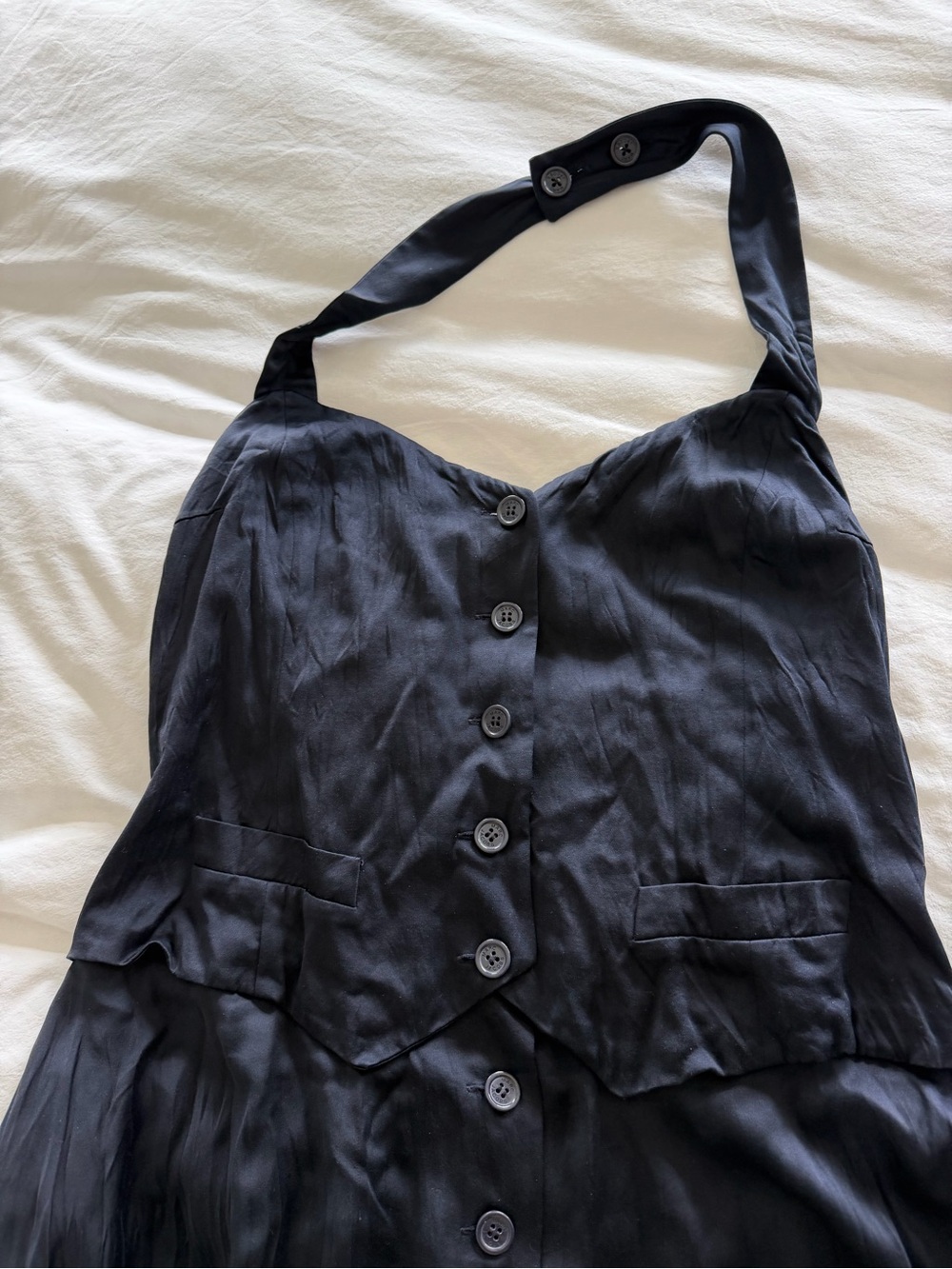 Marc Jacobs Dark Navy Silk Evening Gown- Deep Navy - Picture 2 of 5